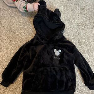 Disney Kids H&M Hoodie Black Soft Size 4 Toddler Girl velvet
